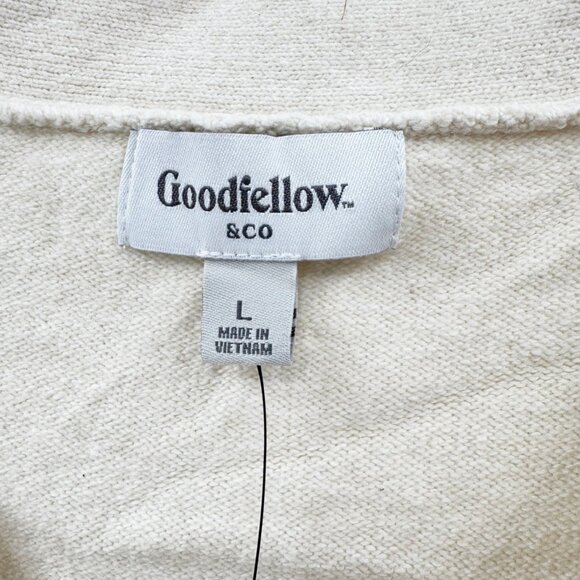 NEW Goodfellow & Co Men's V-Neck Cardigan Sweater - Cream - Size Large - Picture 7 of 12